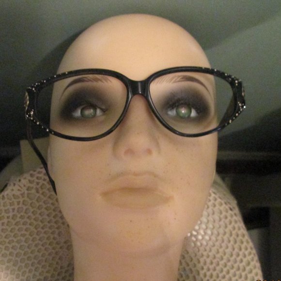 Vintage Rare Nina Ricci Cat Eye Glasses Rhinestone - Picture 1 of 8